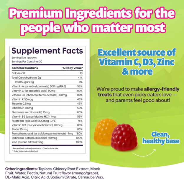 Jelly.Boo Multivitamins for Kids - 30 Day Supply